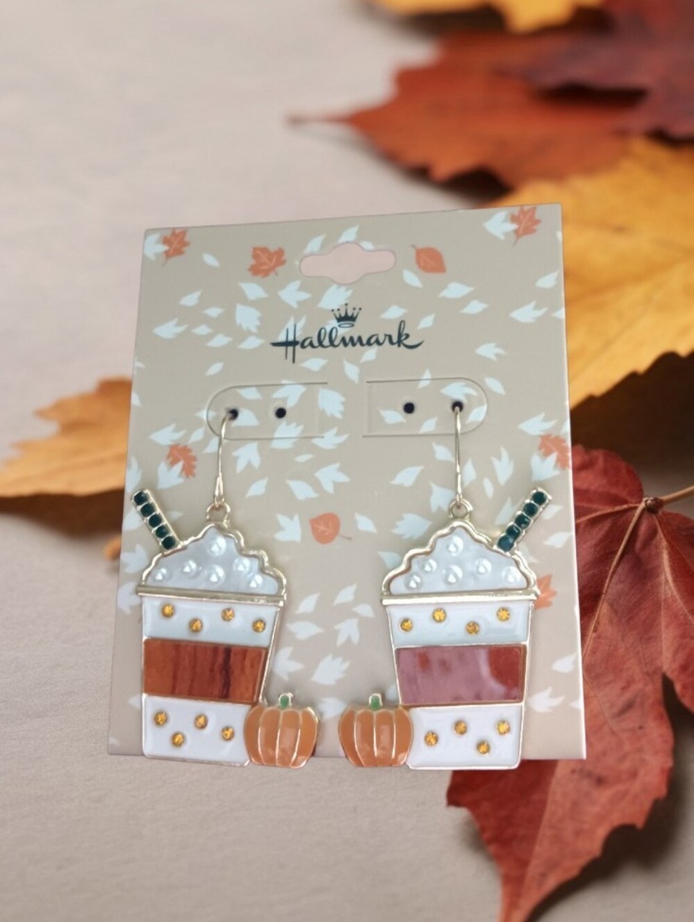 Fall Earrings of Pumpkin Spice Cups